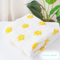 korean custom six layers print top selling elephant sublimation muslim blank 100% cotton coton crochet baby blanket